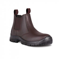 Boot Safety Chel Pullon Oil/acid St/cap Brown Sabs Size 5