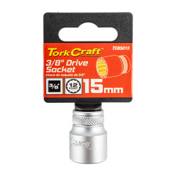 Socket 3/8'dr 15mm 12pt Crv