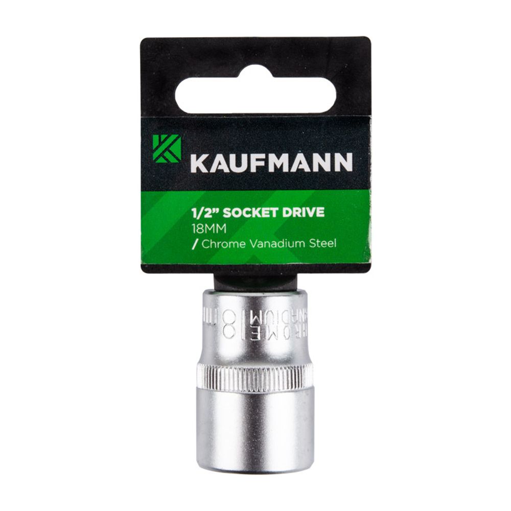 KAUFMANN SOCKET 1/2 INCH DRIVE 18MM