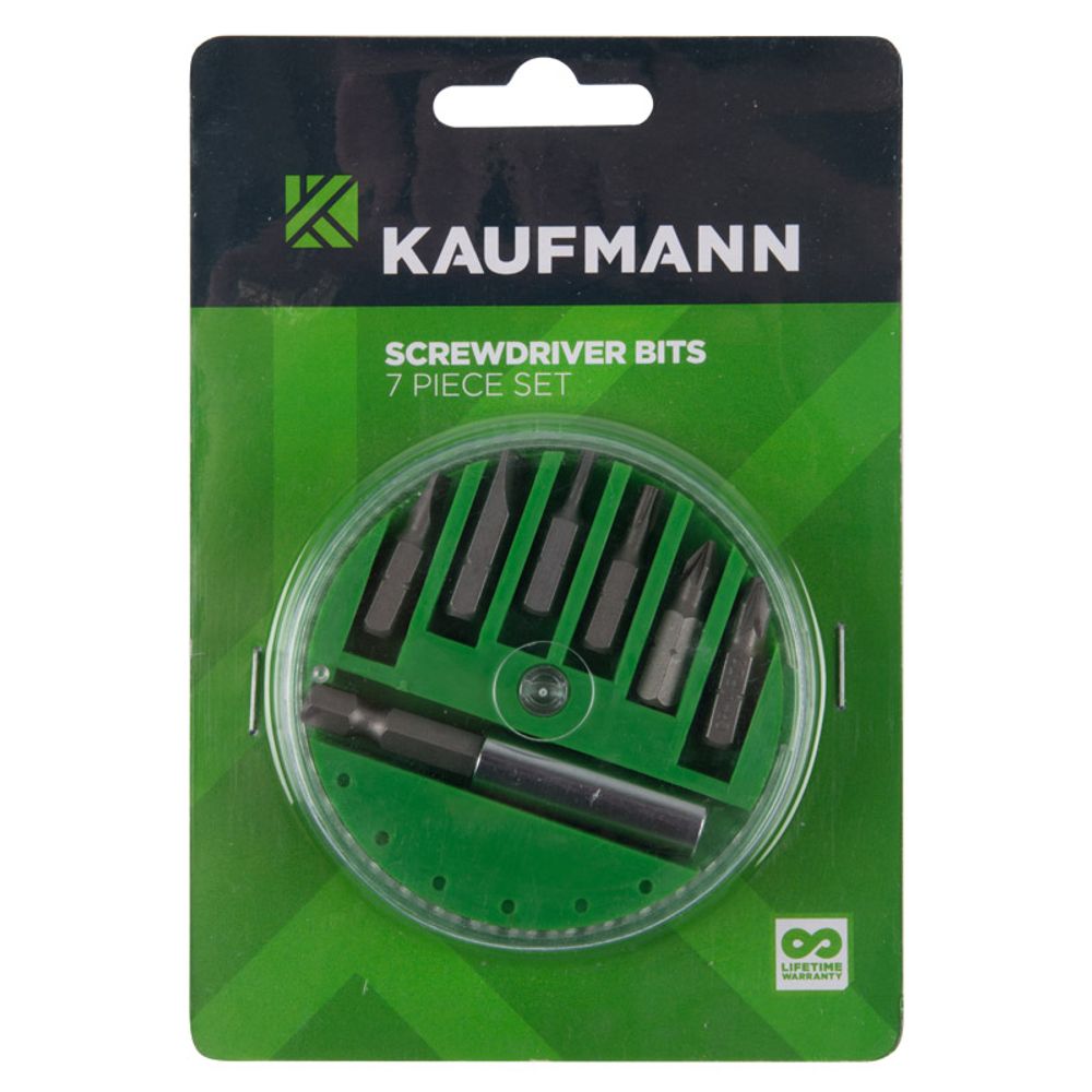 KAUFMANN SCREWDRIVER BIT SET 7 PCS