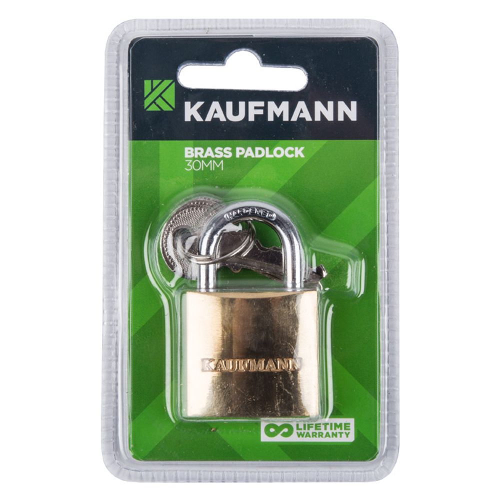 KAUFMANN PADLOCK BRASS 30MM