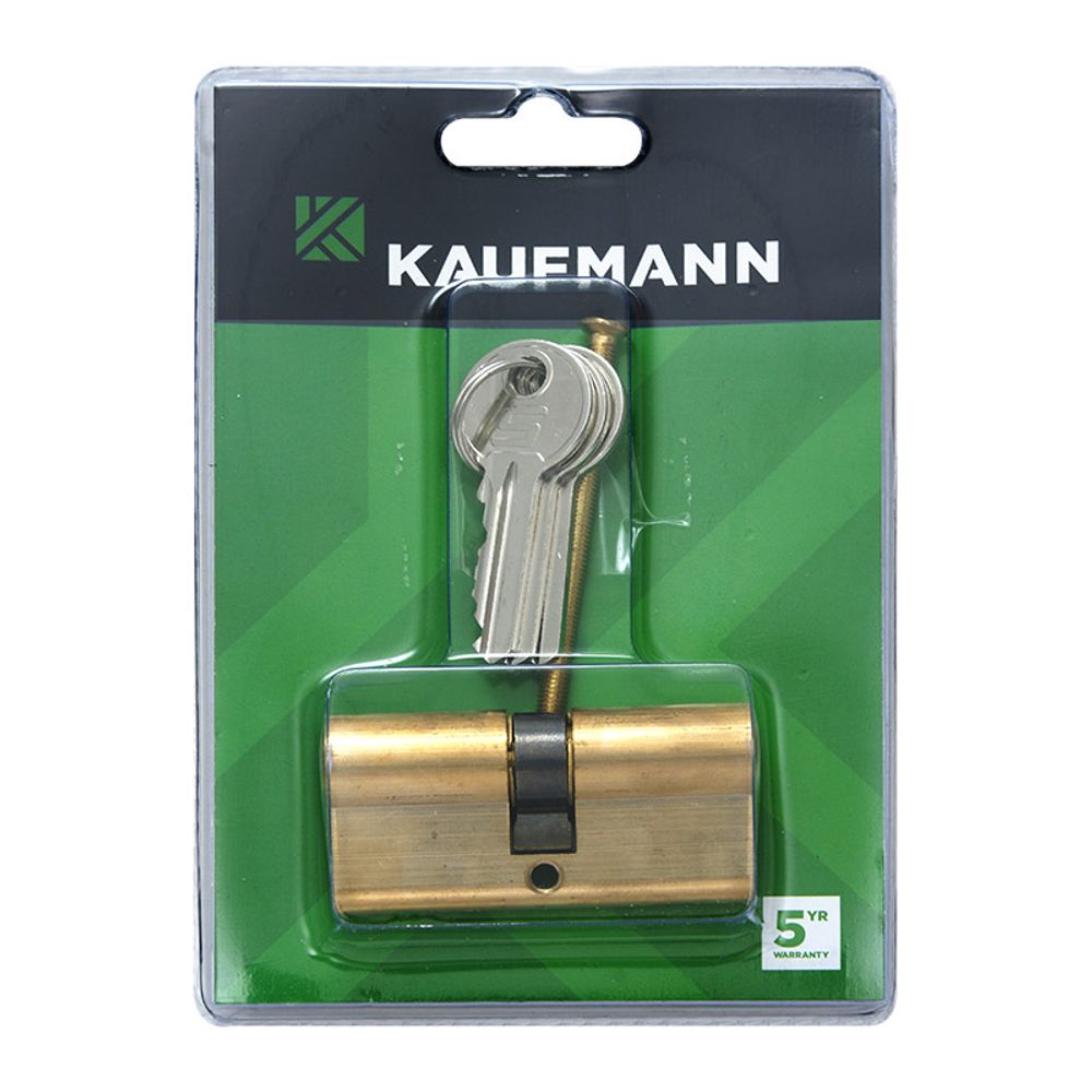 KAUFMANN CYLINDER EURO ONLY 65MM SOLID BRASS
