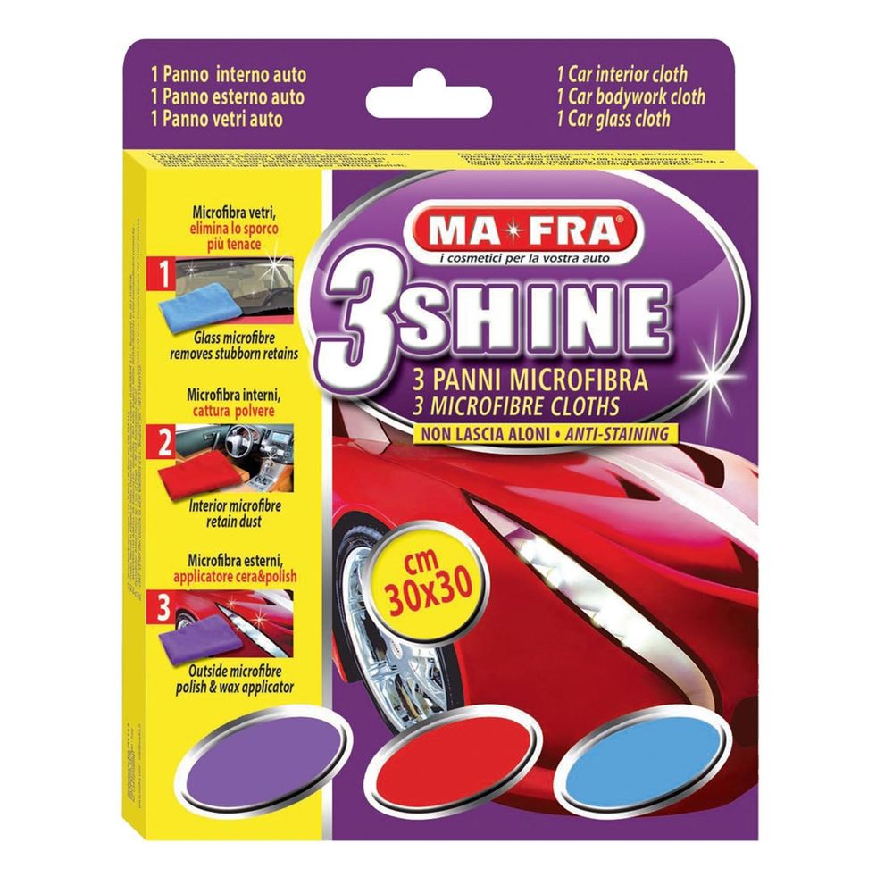 0309 MAFRA 3shine Microfiber Cloths 3pc