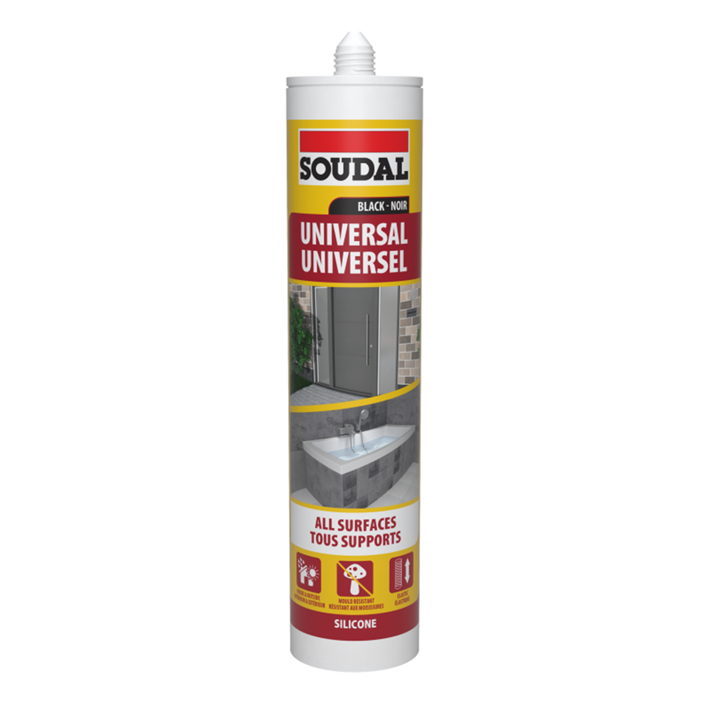 123978 SOUDAL Universal Silicone Black Sa 270ml