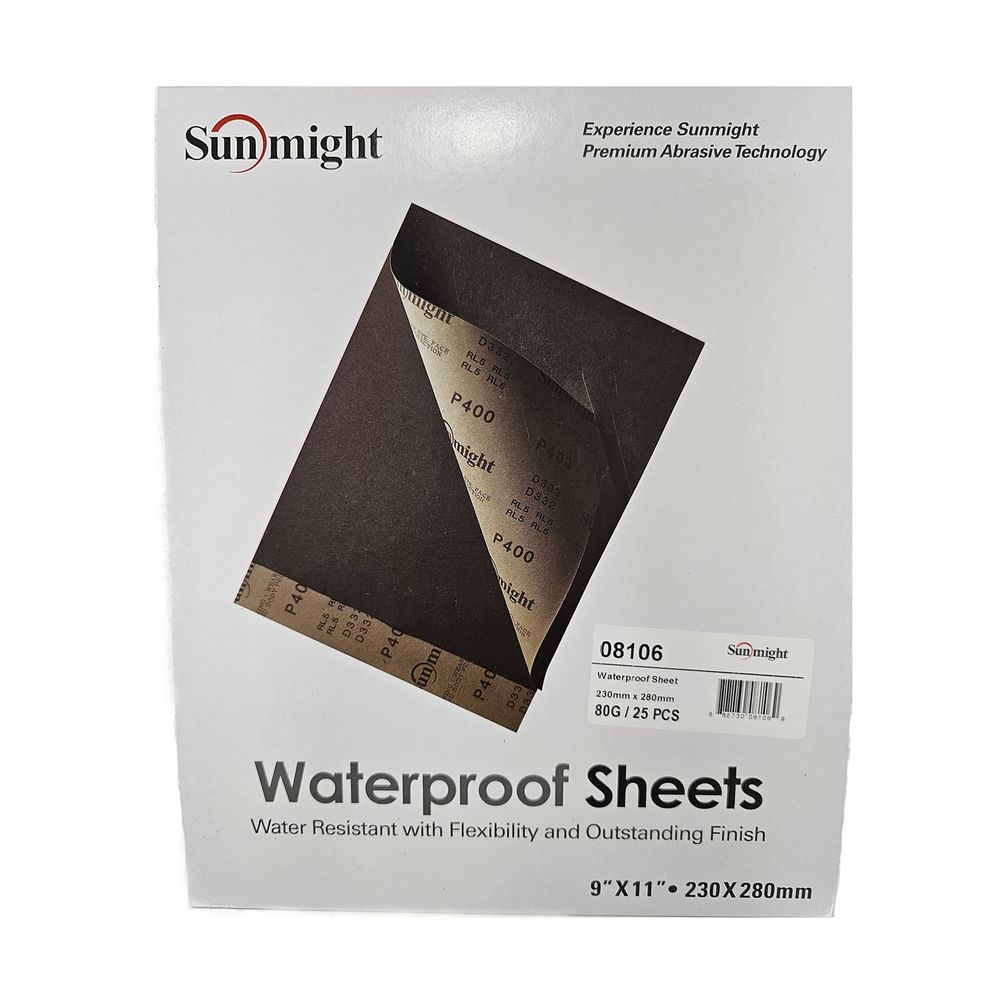08106 SUNMIGHT Waterproof Plain Sheet 230mm X 280mm (80) (25p/p) - 25p/p