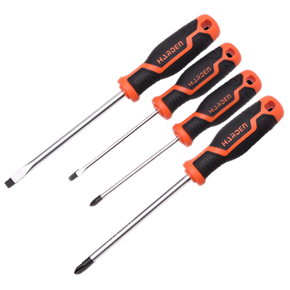 4Pc Screwdriver Set Soft Handle
