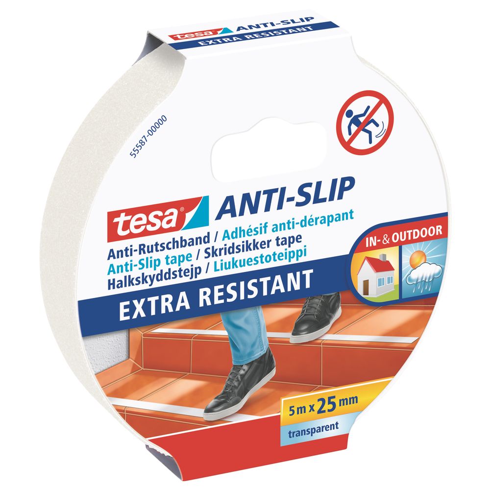 TESA Anti-Slip Tape 5mx25mm Transparent (IP 6)
