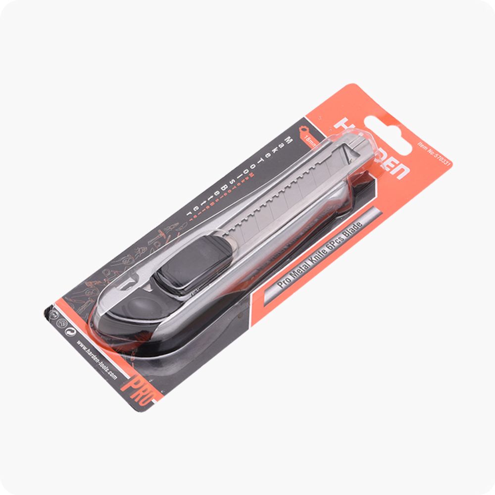 18mm Pro Metal Knife with 6Pcs Blade