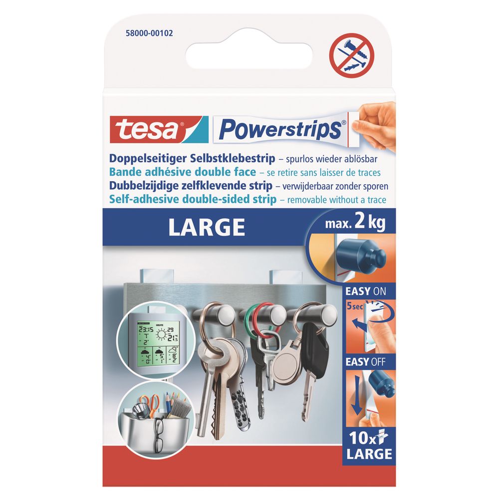 TESA Powerstrips Large 10 Strips