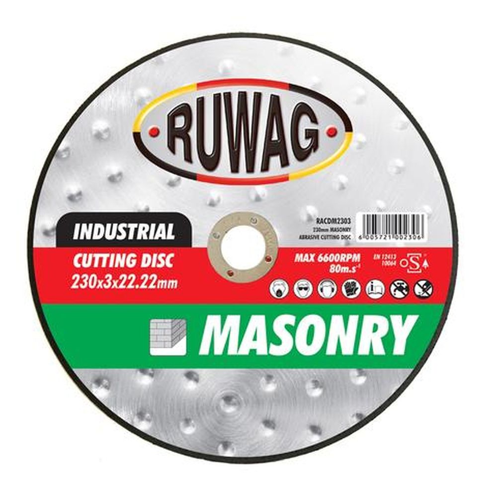 230mm MASONRY ABRASIVE CUTTING DISC (25/box) /ea