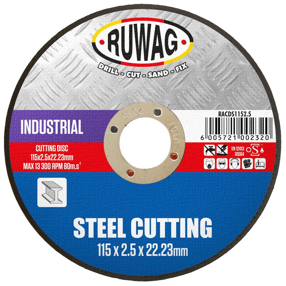 115mm STEEL ABRASIVE CUTTING DISC (25/box) /ea