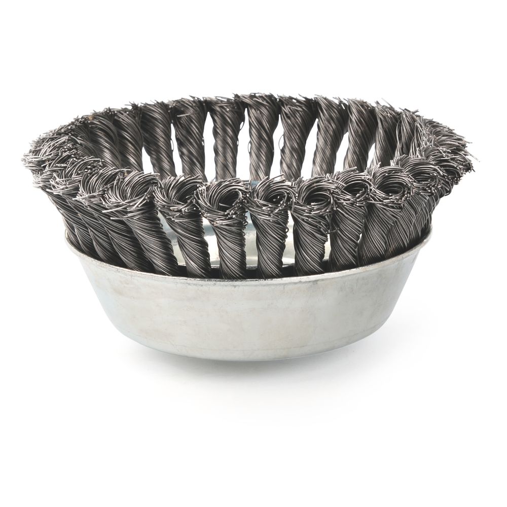 100mm knotted wire cup brush M14x2