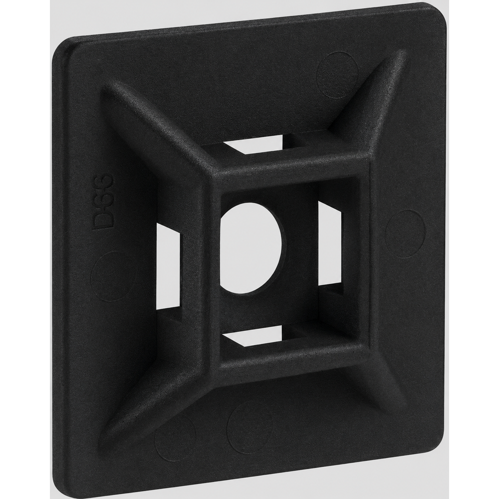 Mount Pad Cable Ties Black 19x19mm (10)