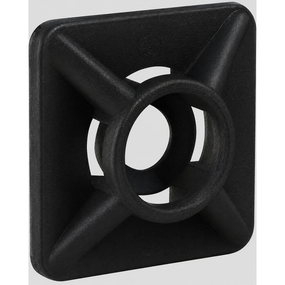 Mount Pad Cable Ties Black 28x28mm (10)