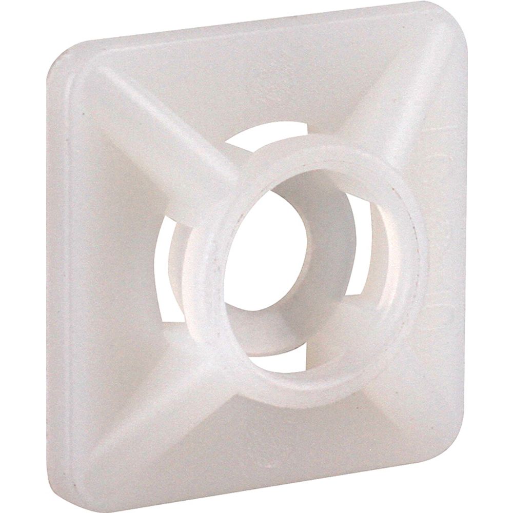 Mount Pad Cable Ties White 28x28mm (10)