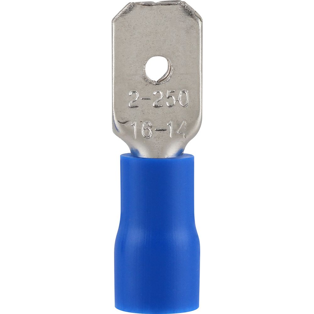 Pre-Ins Male Disconnect Blue 6.3mm (8)