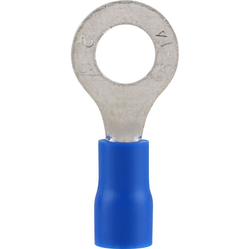 Pre-Ins Ring Terminal Blue 4mm (8)