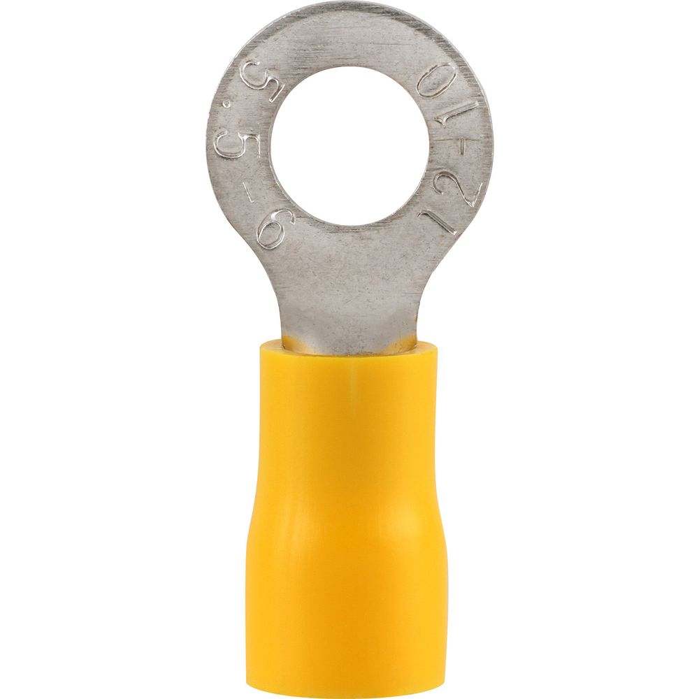 Pre-Ins Ring Terminal Yellow 8mm (25)
