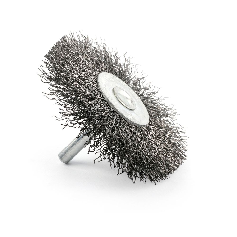 50 x 12 mounted wire wheel 6mm shaft