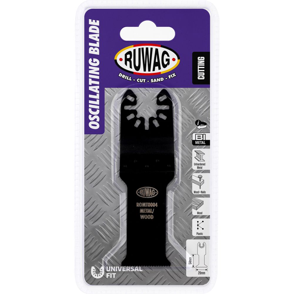 oscillating mult-tool straight blade for wood & metal 28mm