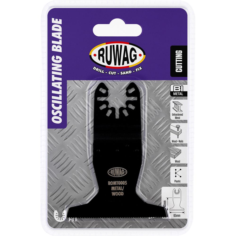 oscillating mult-tool straight blade for wood & metal 65mm