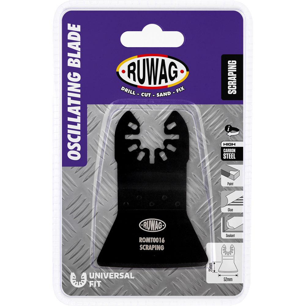 oscillating mult-tool straight rigid scraper 52mm