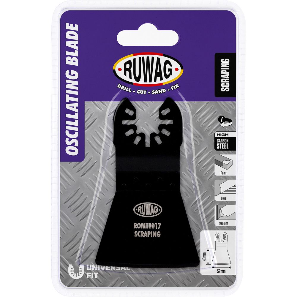 oscillating mult-tool straight flexible scraper 52mm