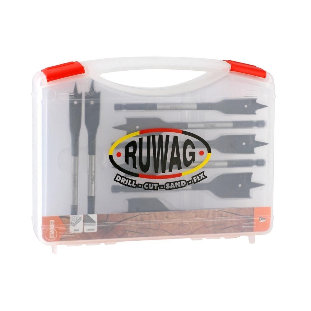 8pce Wood flat bit set 12-32mm