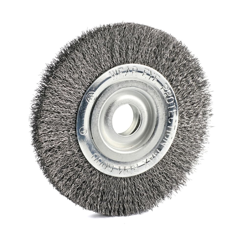 150mm x 20mm wire wheel 25.4mm bore with adapters