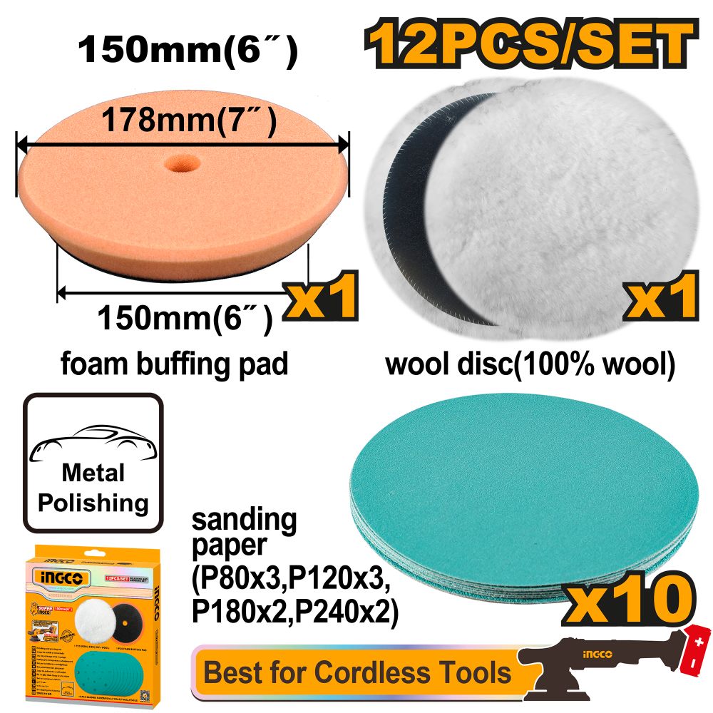Polishing/grinding Accessories 12pcss Kit