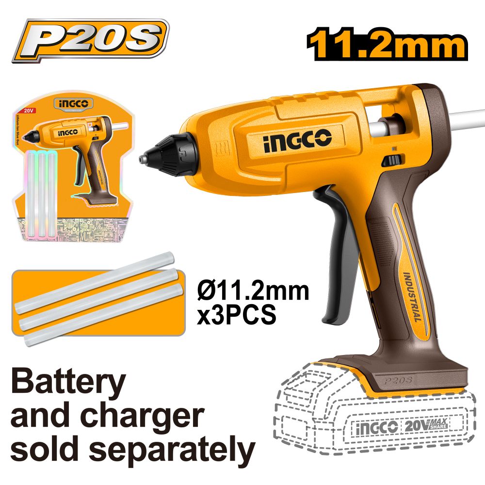 20v Ps+c/l Glue Gun 3 Sticks No B/c
