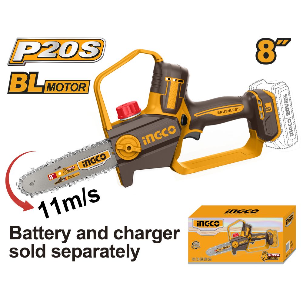 20v Ps+c/l B/l Pruner Saw + 8inch No B/c