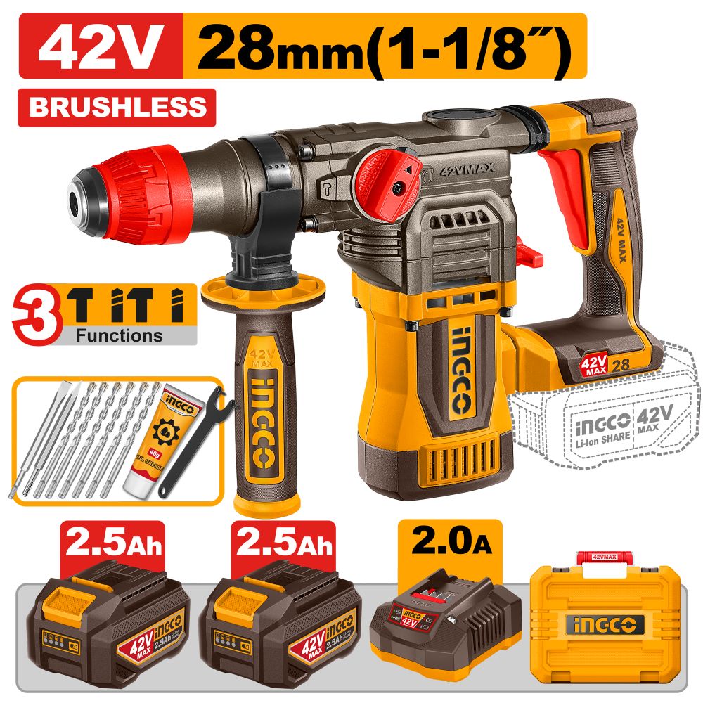 42v Ps+c/l B/l R/hammer 900rpm Incl Assy Kit Bmc