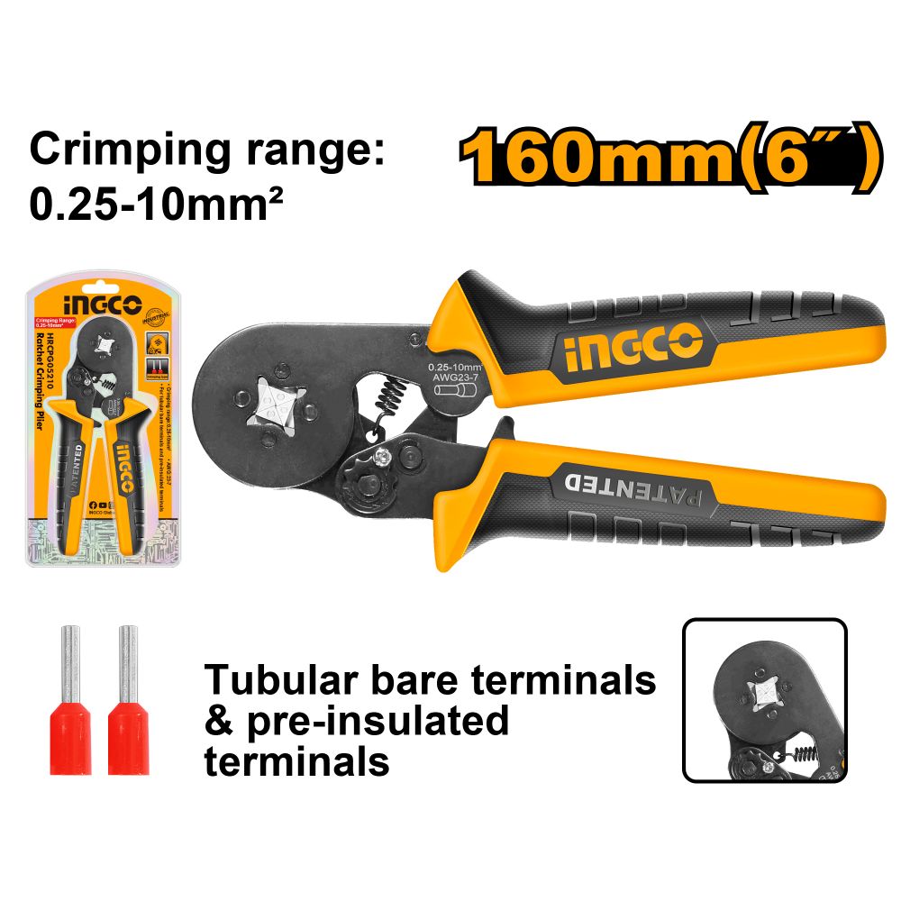 Plier Crimping Ratchet 0.25-10mm2