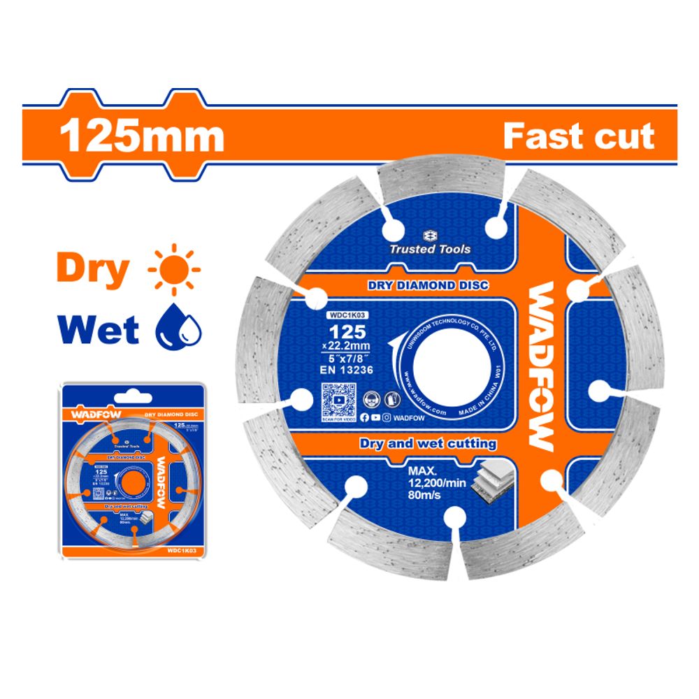 Disc Diamond F/cut W/d 125mm