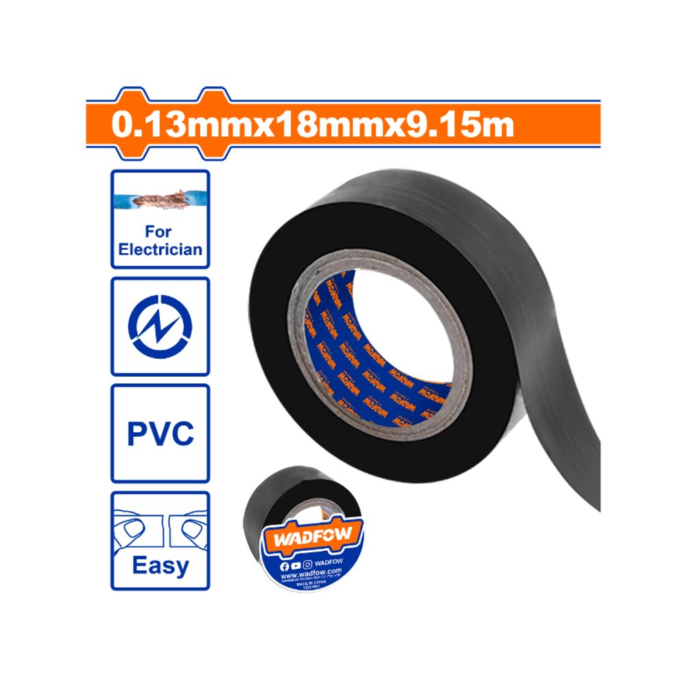 Tape Insulation Pvc Blk 0.13x18x9.15m 10p/roll