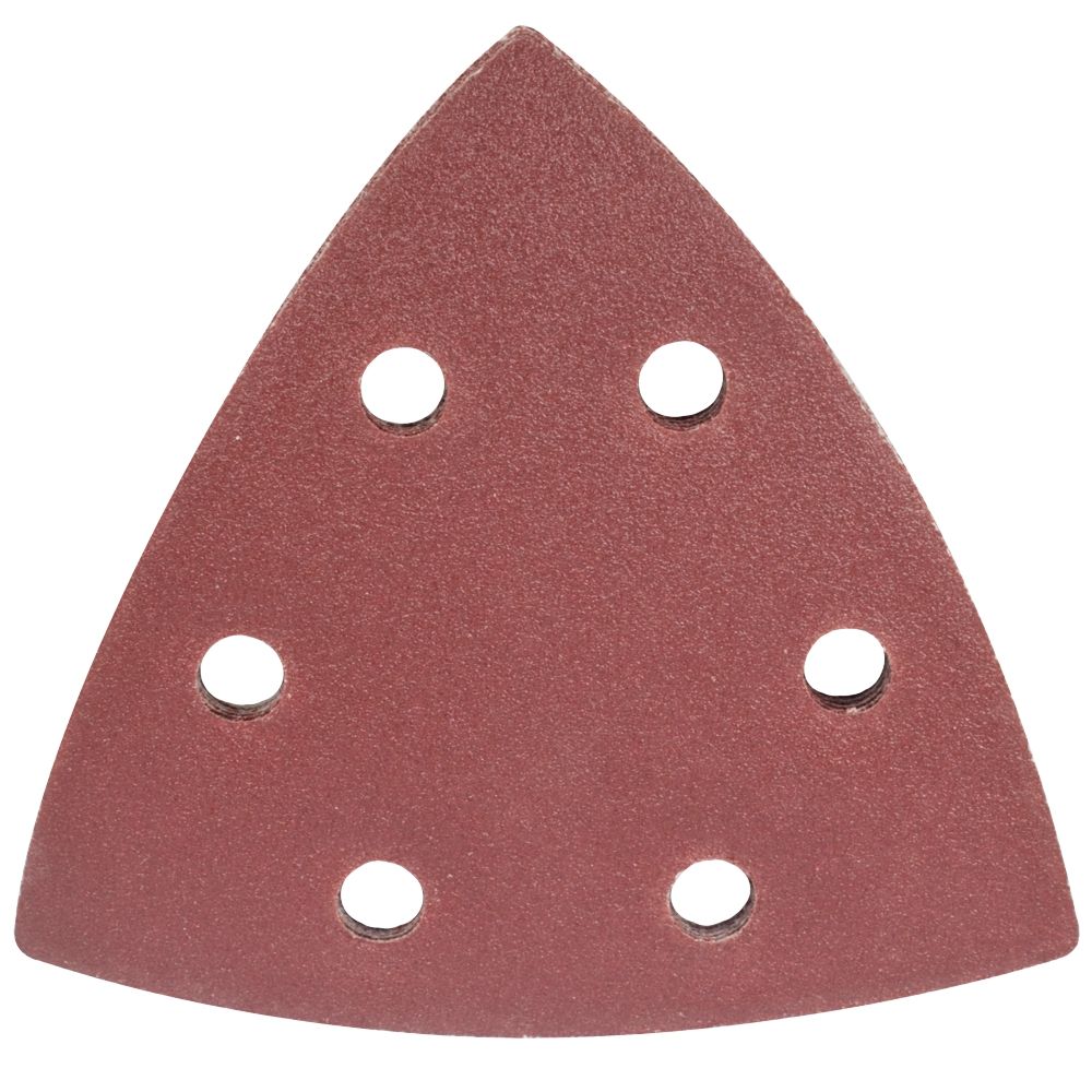 Sanding Triangle Sheet 120grit 94x94x94mm 5/pack W/holes Hook & Loop