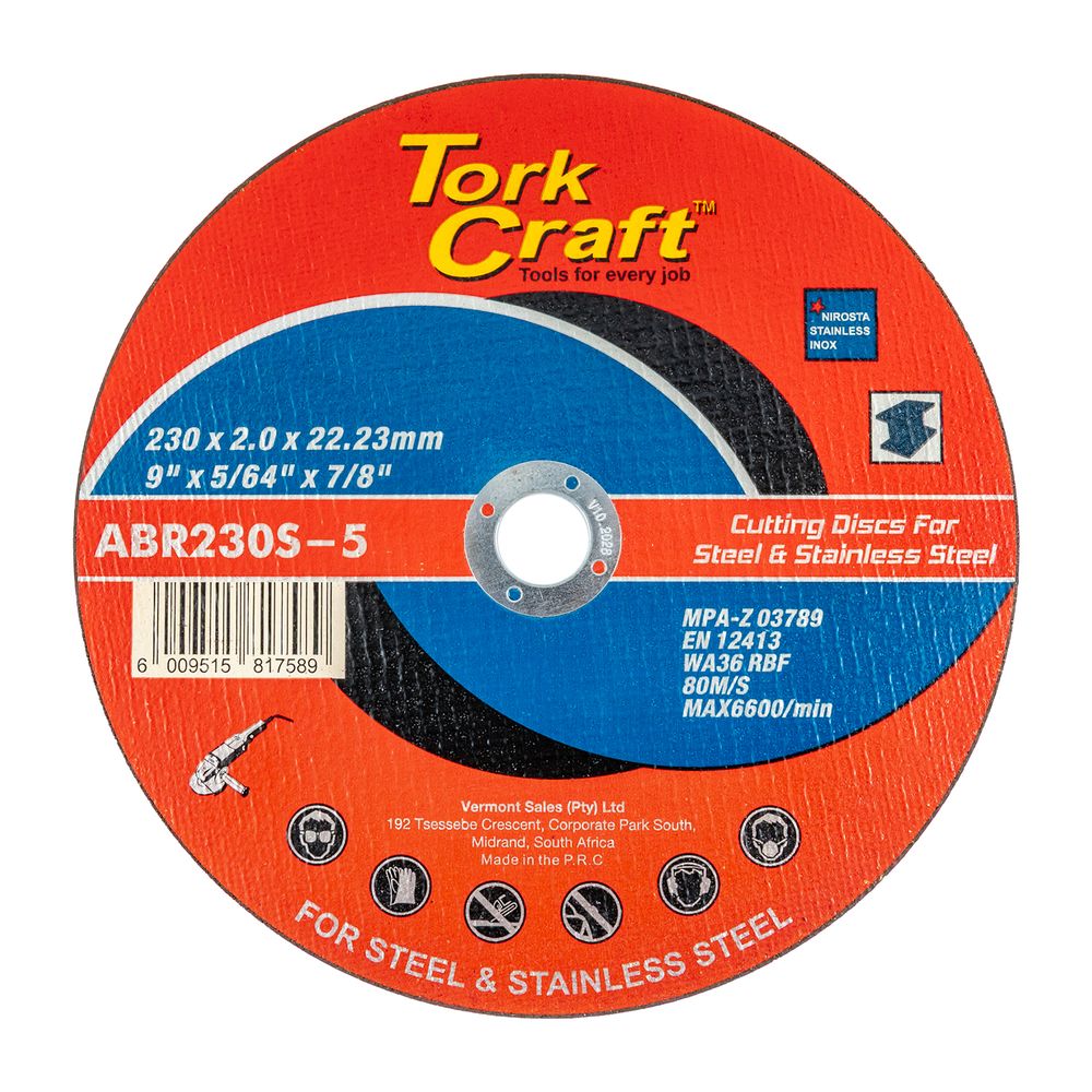 Cutting Disc For Steel And Stainless Steel 230 X 2.0 X 22.2mm