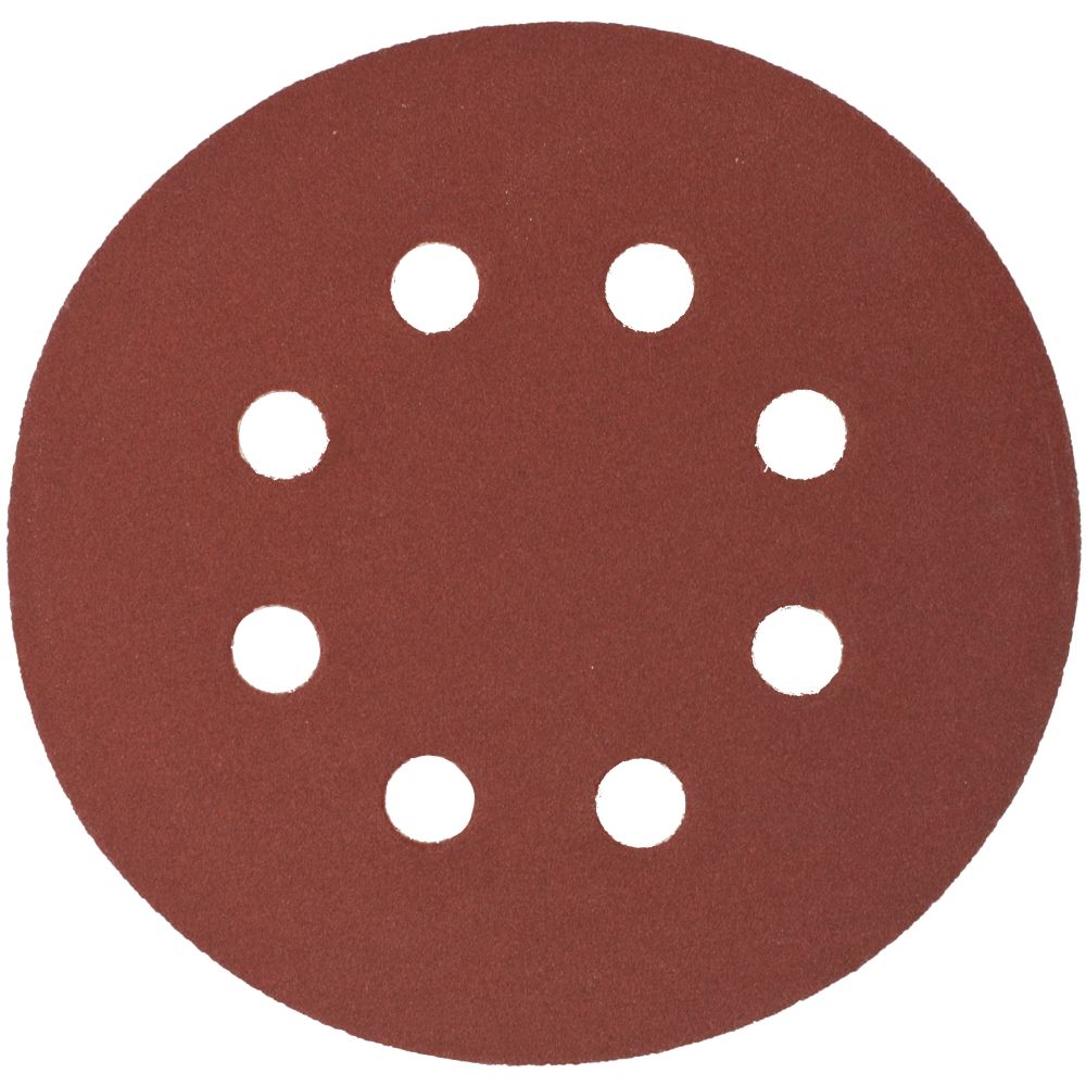 Sanding Disc 125mm 240 Grit With Holes 10/pk Hook And Loop