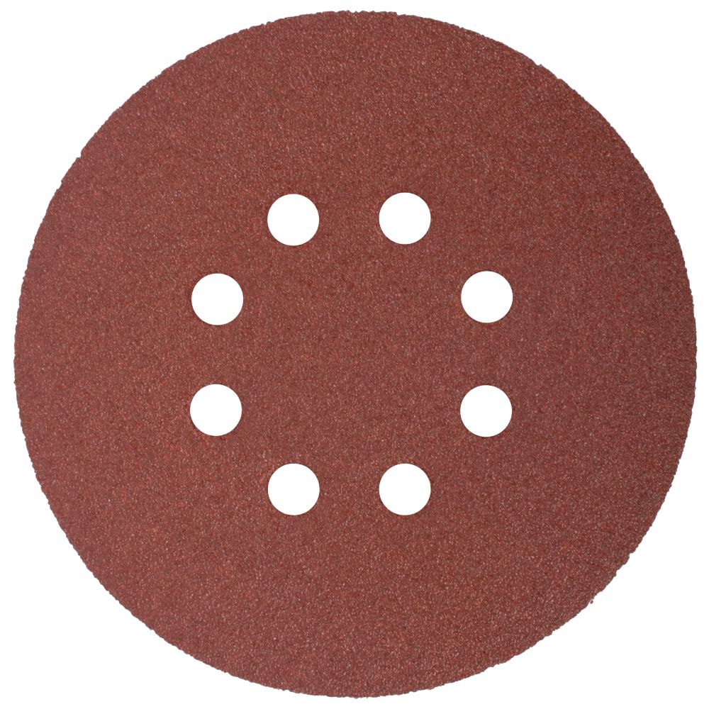Sanding Disc 150mm 60 Grit With Holes 10/pk Hook And Loop