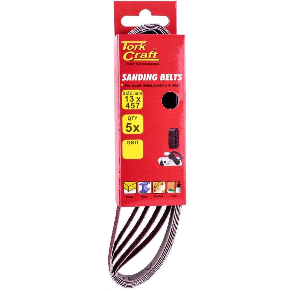 Powerfile Sanding Belt 13 X 457mm 120 Grit 5/pk
