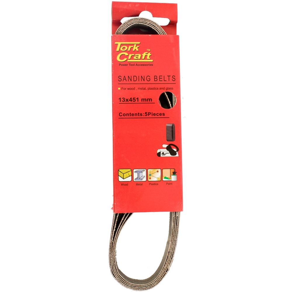 Powerfile Sanding Belt 13 X 451mm 40 Grit 5/pk