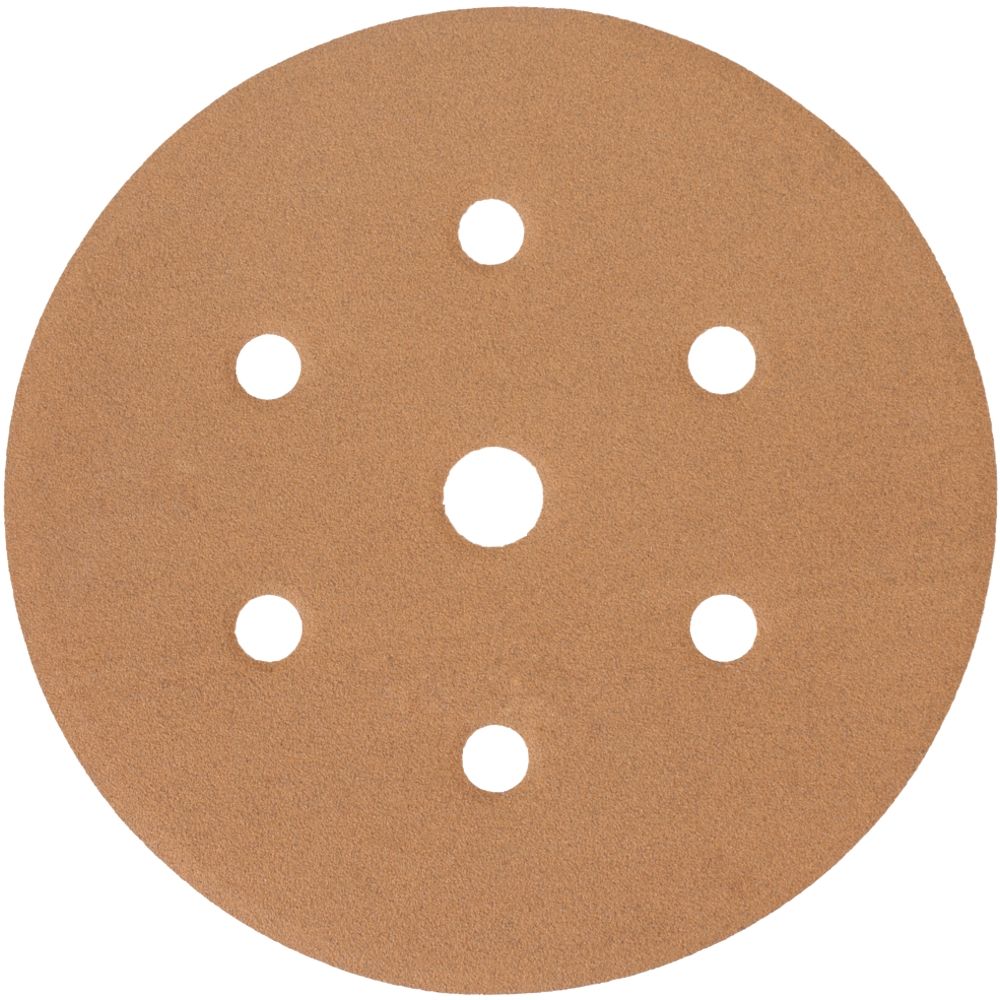 Gold Disc (50 Pieces) 400grit 150mm X 6+1 Holes Hook And Loop
