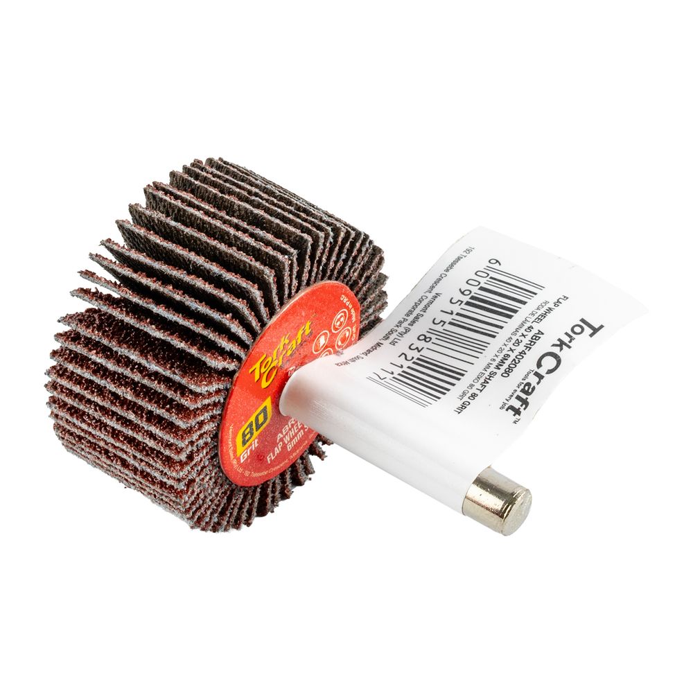 Flap Wheel 30 X 15 X 6mm Shaft 80 Grit Per Each