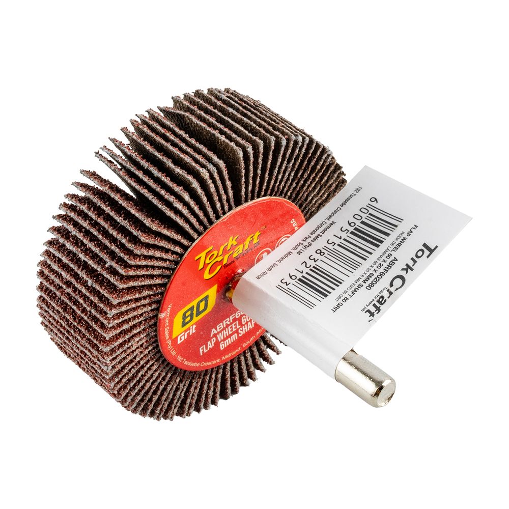 Flap Wheel 60 X 20 X 6mm Shaft 80 Grit Per Each