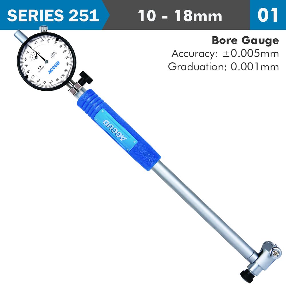 Precision Dial Bore Gauge 10-18mm 0.005mm Acc. 0.001mm Grad.