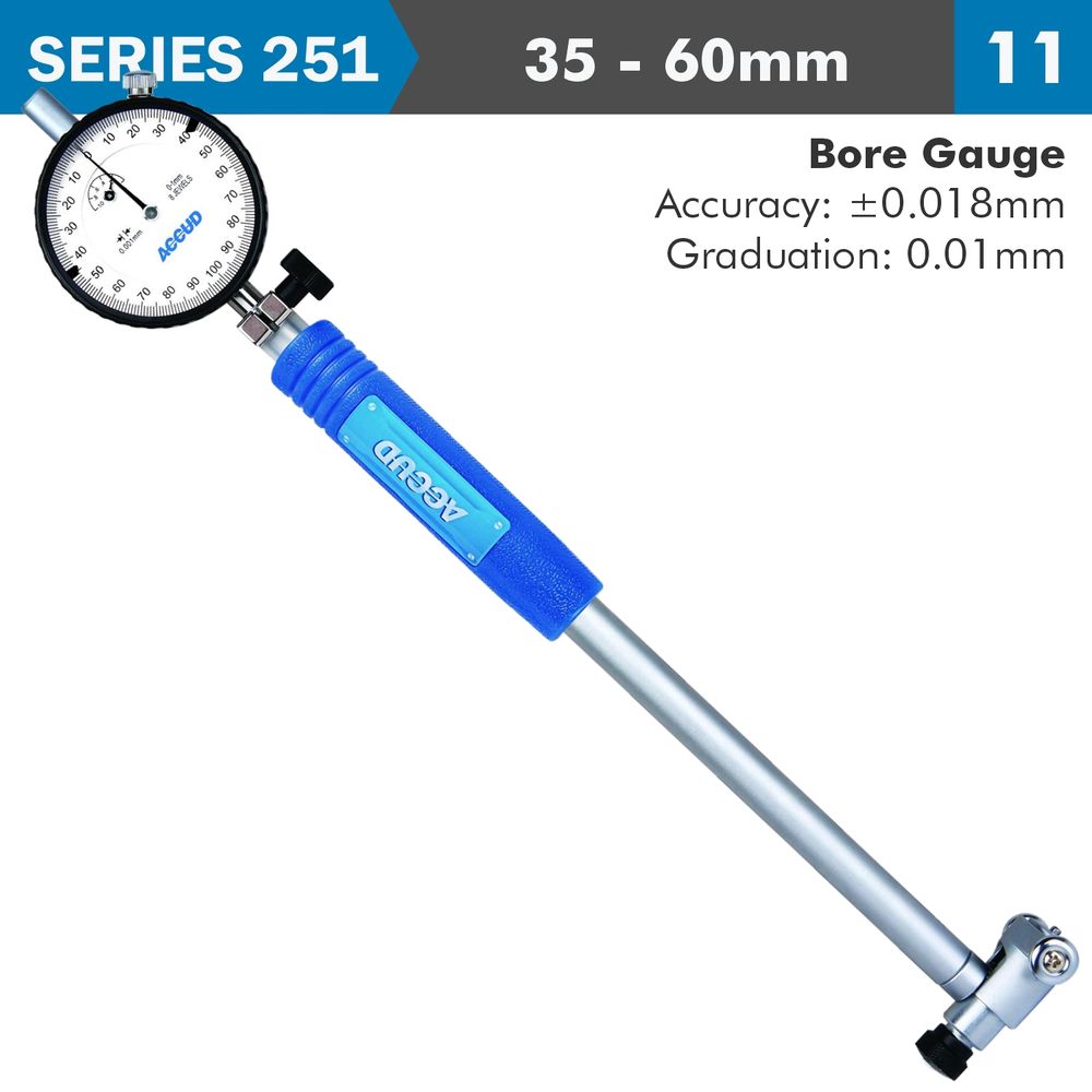 Dial Bore Gauge 35-60mm 0.018mm Acc. 0.01mm Grad.