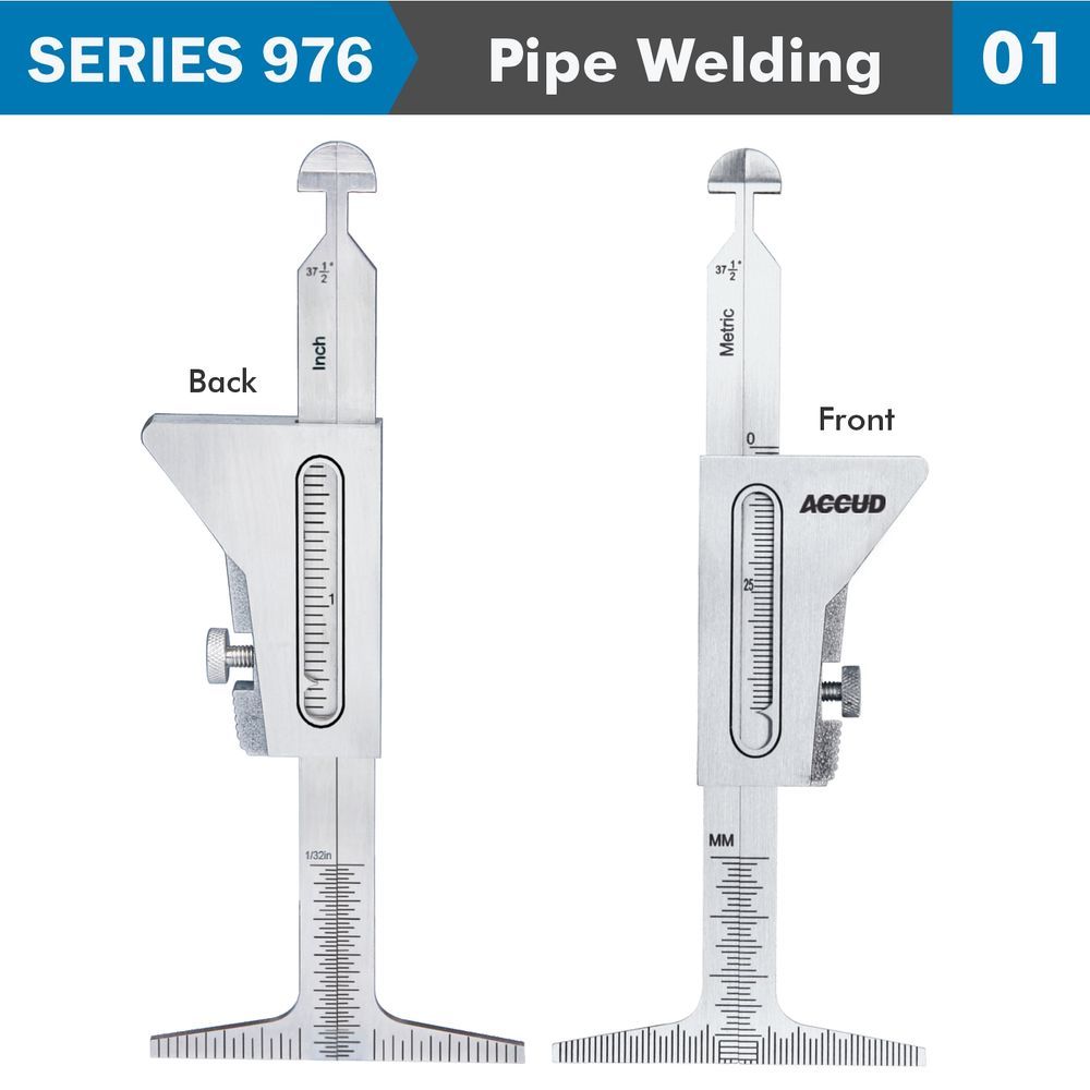 Pipe Welding Gauge 7 X Measuring Appl. 35,45,60,30,1.6,2.4mm, 37.5deg.