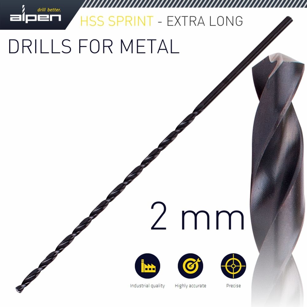 Hss Drill Bit 2mm 125 X 85 Extra Long