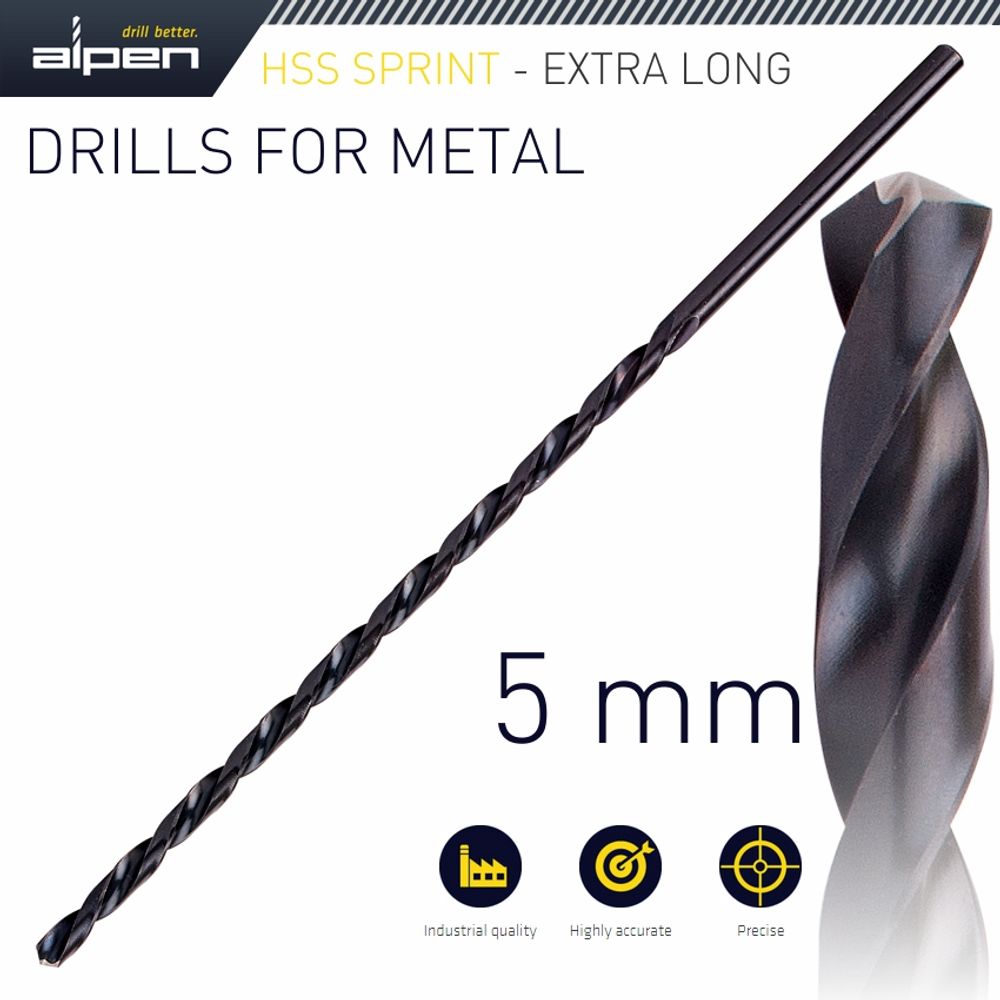 Hss Drill Bit 5mm 195 X 135 Extra Long